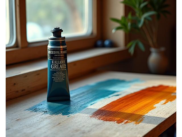 고급 유화 물감과 유화 작품