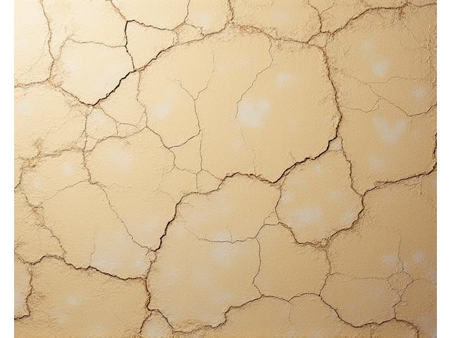 갈라진 표면 질감을 가진 크래클 페인트 샘플