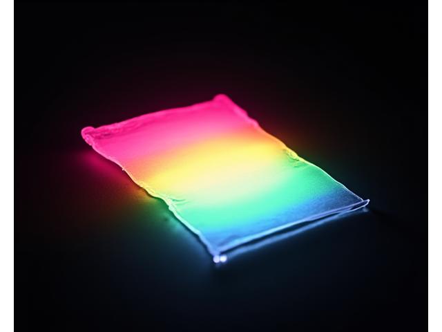 어둠 속에서 빛나는 형광 페인트 샘플