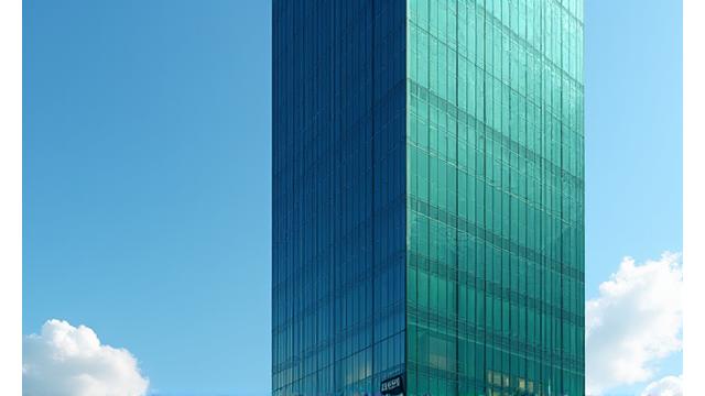 현대적인 상업 건물 파사드