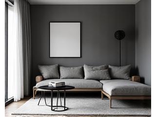 세련된 모던 그레이 톤으로 꾸며진 미니멀 인테리어