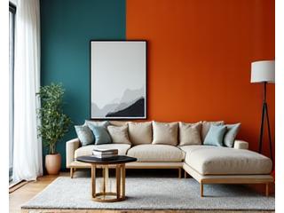 대담한 비비드 컬러로 포인트를 준 벽면 인테리어