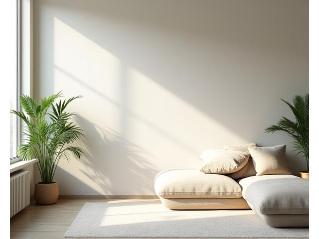 다채로운 색상의 인테리어 페인트가 적용된 아늑하고 모던한 거실